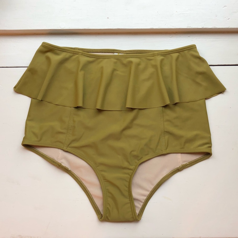 Kortni Jeane Avocado Peplum Bottoms